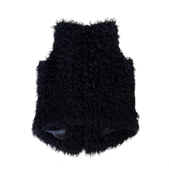 Guess by Marciano Navy Blue Shearling Style Vest Size Small - Picture 2 of 4